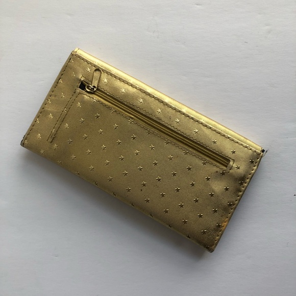 Las Vegas Embroidered Gold Star Print Wallet - Picture 2 of 4